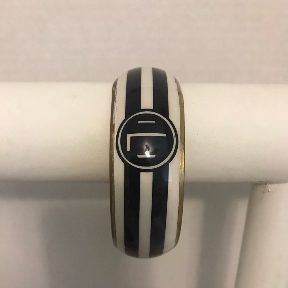 Women’s  Black & White Enamel Bangle(Unknown Brand)